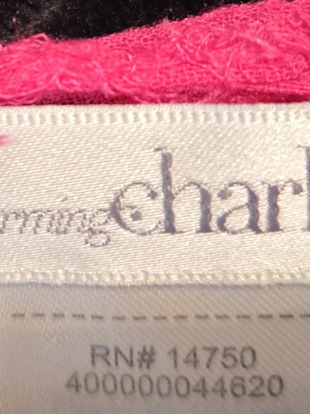 Charming Charlie Hot Pink Scarf with Gold Script Accents